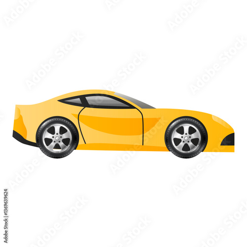 Yellow Sports Car - Modern Luxury Vehicle Illustration