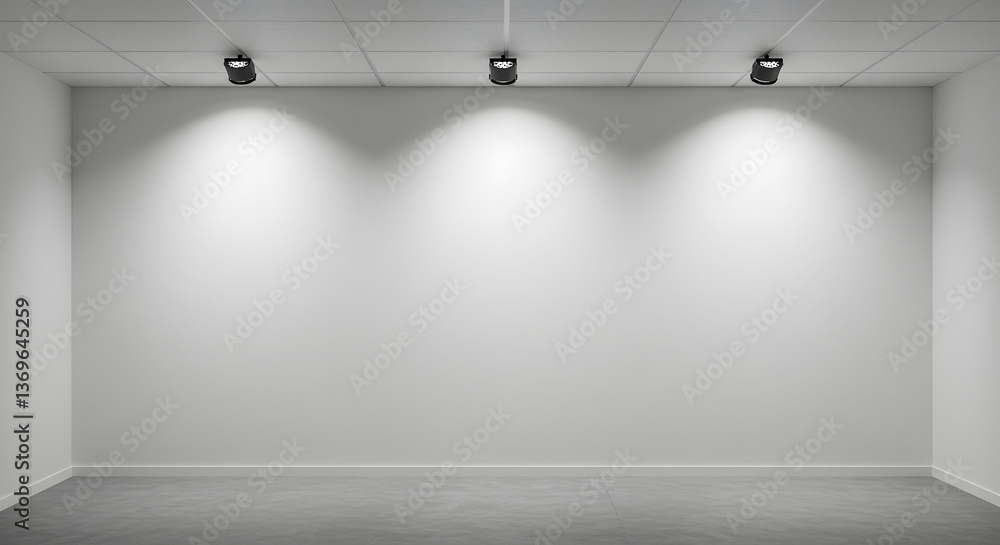 custom made wallpaper toronto digitalMinimalist White Gallery Wall with Spotlights for Exhibition Display