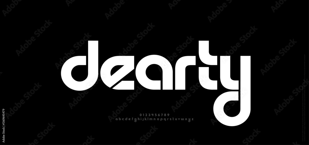Modern minimal logo alphabet font. Typography abstract minimalist round sans serif technology, electronic, movie, creative logos fonts. vector illustration
