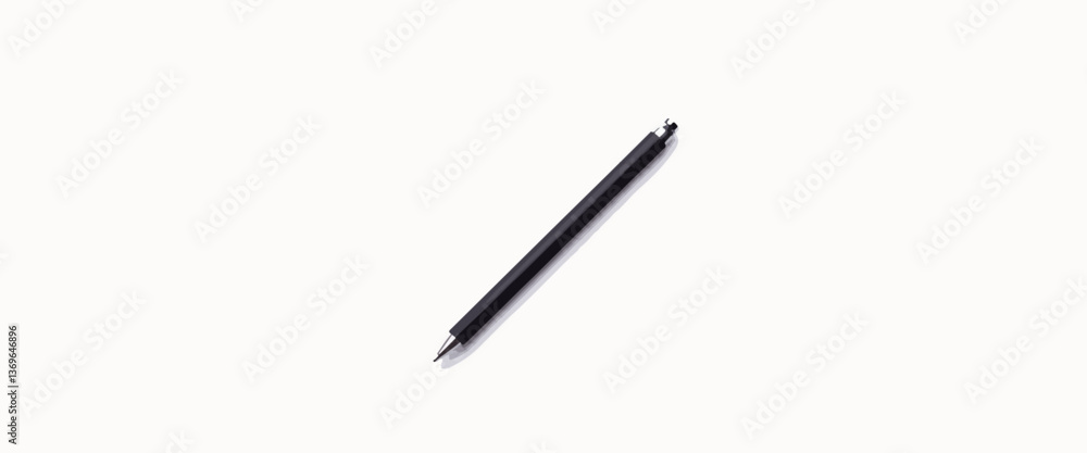 Sleek black tablet stylus on white background, minimalist design Sleek black tablet stylus on white background, minimalist design