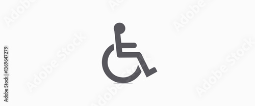 Modern accessibility shortcut icon design on white background, inclusion