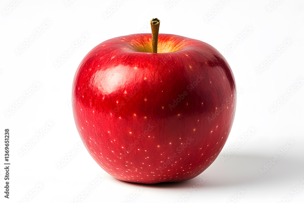 Peeled red apple isolated on white background emphasizing its smooth texture and sweetness Peeled red apple isolated on white background emphasizing its smooth texture and sweetness