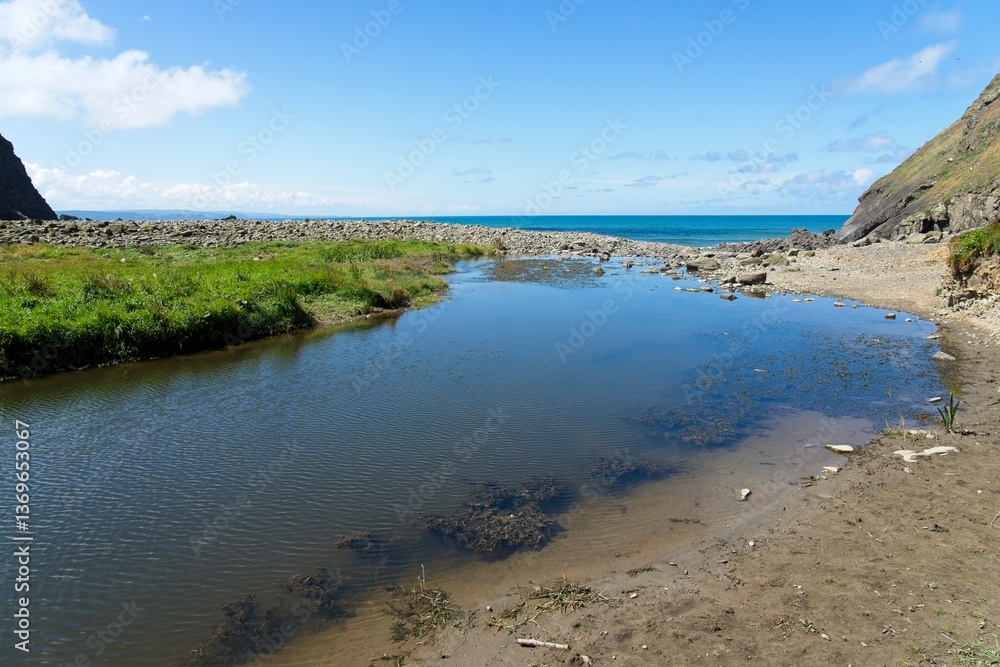 Duckpool Beach near Bude on the Cornwall coast is a beautiful and quiet place Duckpool Beach near Bude on the Cornwall coast is a beautiful and quiet place