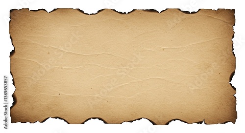 Wallpaper Mural Aged Parchment with Burnt and Torn Paper, Isolated in PNG Torontodigital.ca