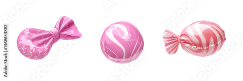 Colorful spiral candy eggs, a sweet vector design