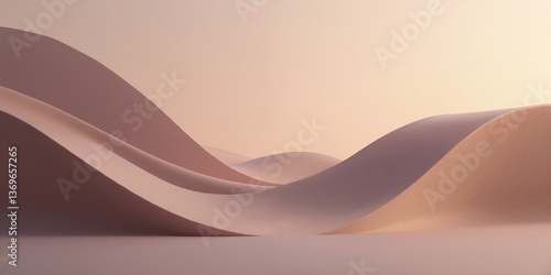 A minimalist abstract composition in mocha, musse, with touches of muted lavender and warm taupe evokes a sense of calm