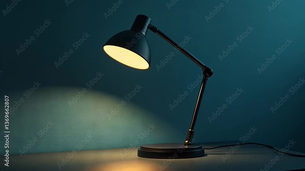 Illuminating Ideas: Close-up of Modern Desk Lamp Casting Warm Light on Workspace Backdrop Illuminating Ideas: Close-up of Modern Desk Lamp Casting Warm Light on Workspace Backdrop
