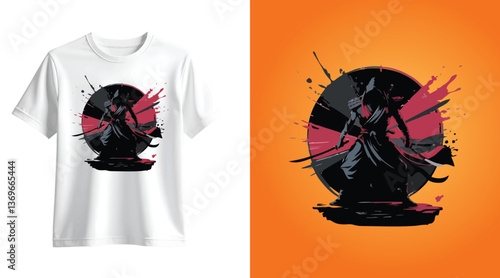 Samurai Warrior T-shirt Design