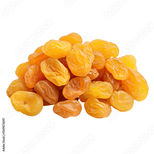 dried raisins isolated on white background