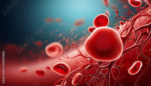 3-14-067- Hyper realistic Blood Bone marrow transplantation immunology.. Emphasize the negative space  (3)