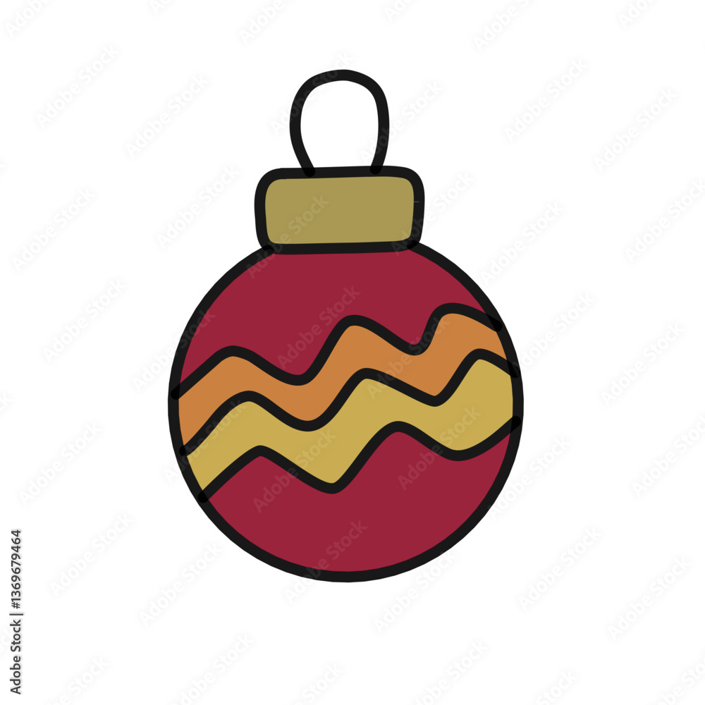 Obraz premium red christmas ball