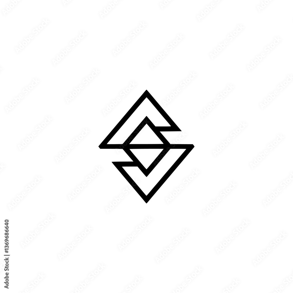 Geometric Logo Design: Abstract Black Shapes on White, Minimalist & Modern Geometric Logo Design: Abstract Black Shapes on White, Minimalist & Modern