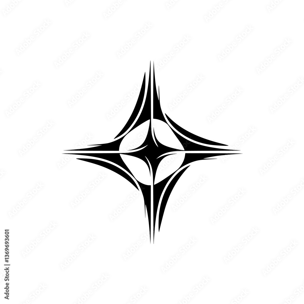 Minimalist Geometric Star Design on White Background Minimalist Geometric Star Design on White Background