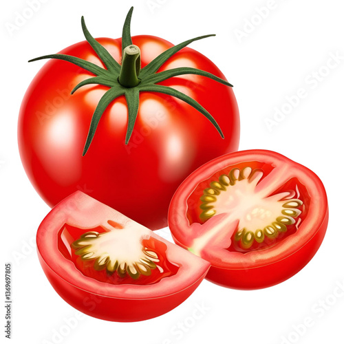 tomato on white