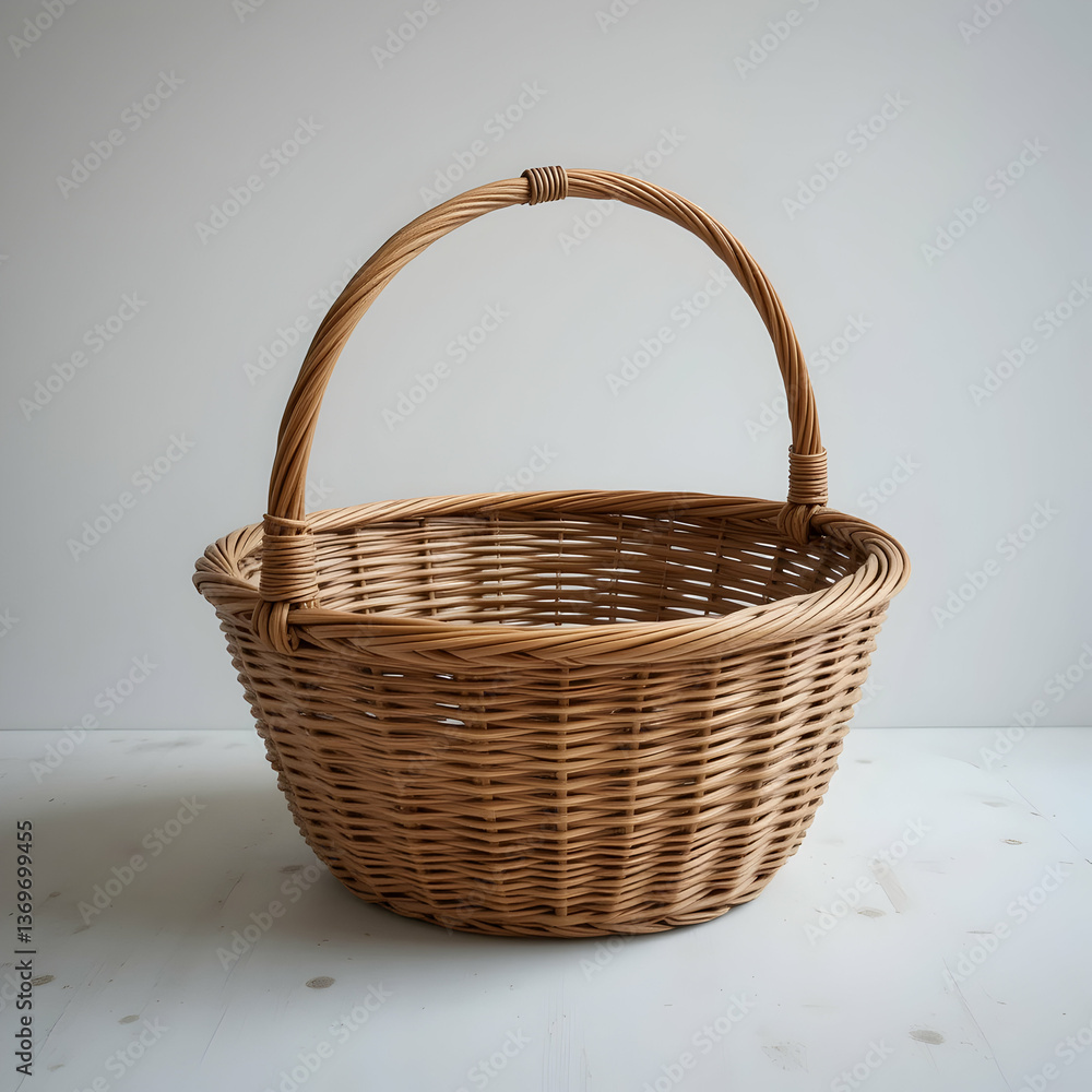 Obraz premium Vintage Woven Basket Rustic Home Decor