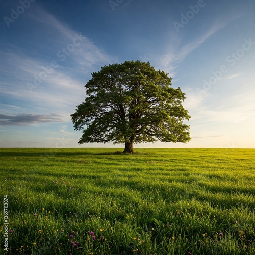 lonely tree in the field