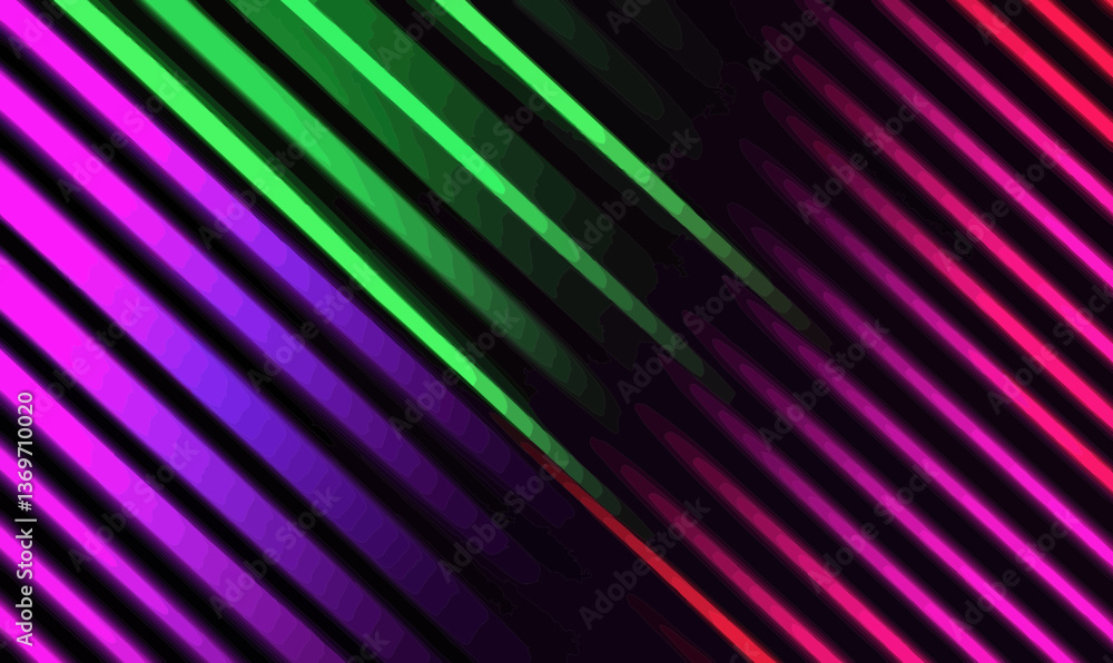 Vibrant Neon Stripes Background - Gradient Technology Pattern for Dynamic Visuals
