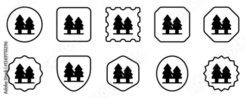 Editable pine trees vector icon. Part of a big icon set family. Perfect for web and app interfaces, presentations, infographics, etc