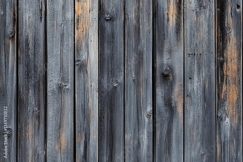 Wallpaper Mural Weathered wooden fence texture background with rustic gray planks and natural wood grain Torontodigital.ca