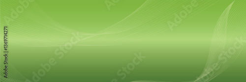Abstract Green Background with Wave Design