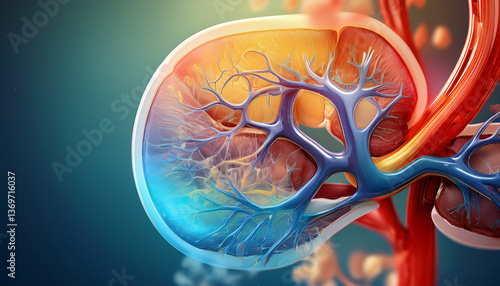 3-20-041-- Hyper Realistic Creatinine clearance in renal function. Emphasize the negative space on th (2)