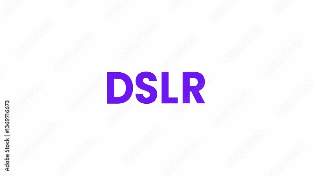 DSLR Text Animation. Alpha matte with transparent background 4K resolution. DSLR Text Animation. Alpha matte with transparent background 4K resolution.