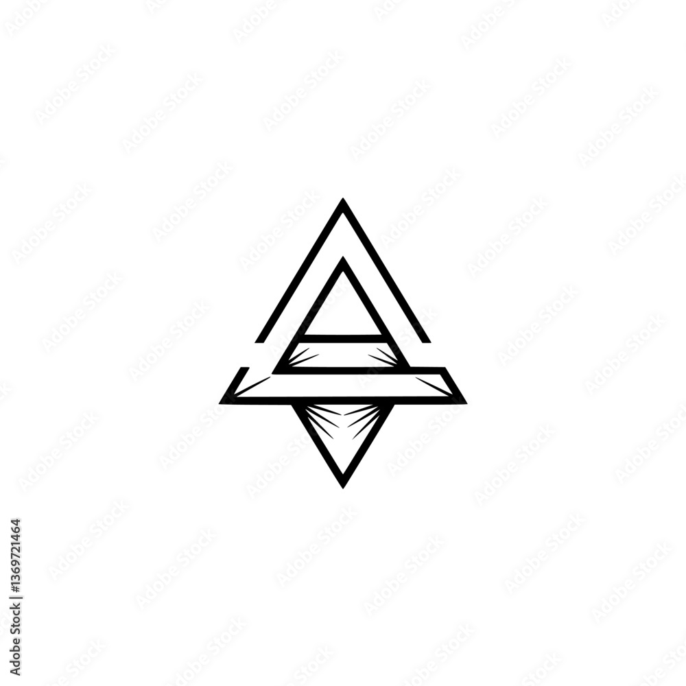 Abstract Geometric Logo Design, Minimalist Lines, White Background Abstract Geometric Logo Design, Minimalist Lines, White Background