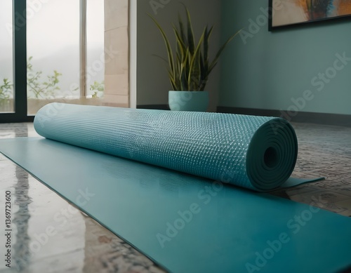 Yoga Mats Indoors and Outdoors: A Visual Contrast