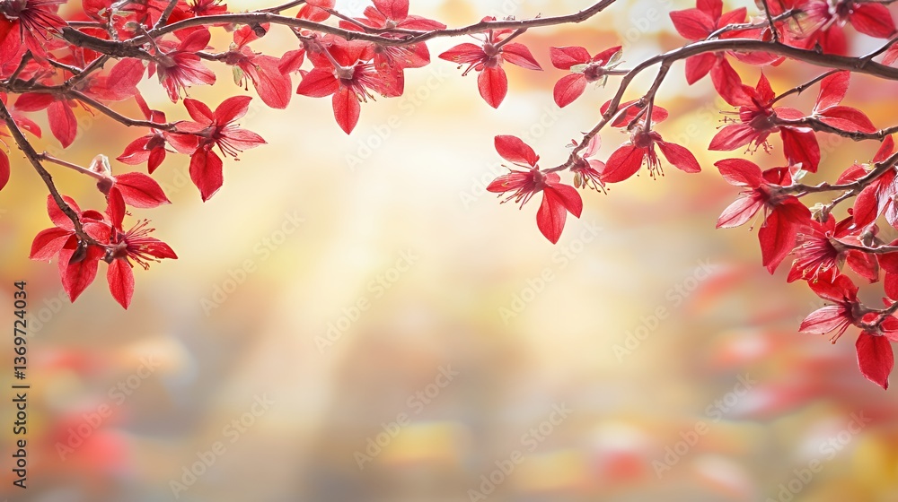 Vibrant red flower petals against a soft light backdrop, evoking warmth and beauty. Vibrant red flower petals against a soft light backdrop, evoking warmth and beauty.