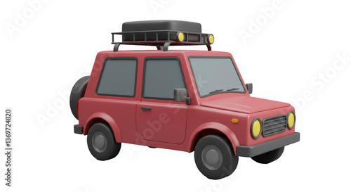 Isolated SUV Car, Adventure Vehicle