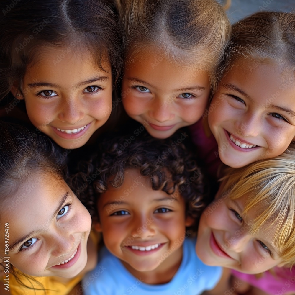 mixed ethnic children teamwork mixed ethnic children teamwork