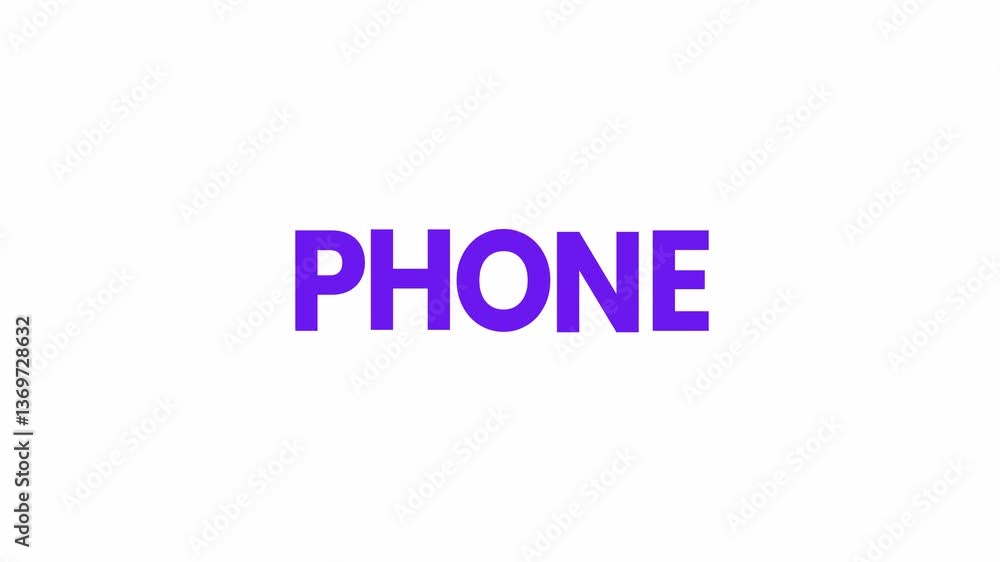 Phone Text Animation. Alpha matte with transparent background 4K resolution. Phone Text Animation. Alpha matte with transparent background 4K resolution.