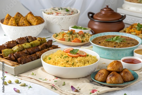 eid mubarok dishes served on the table