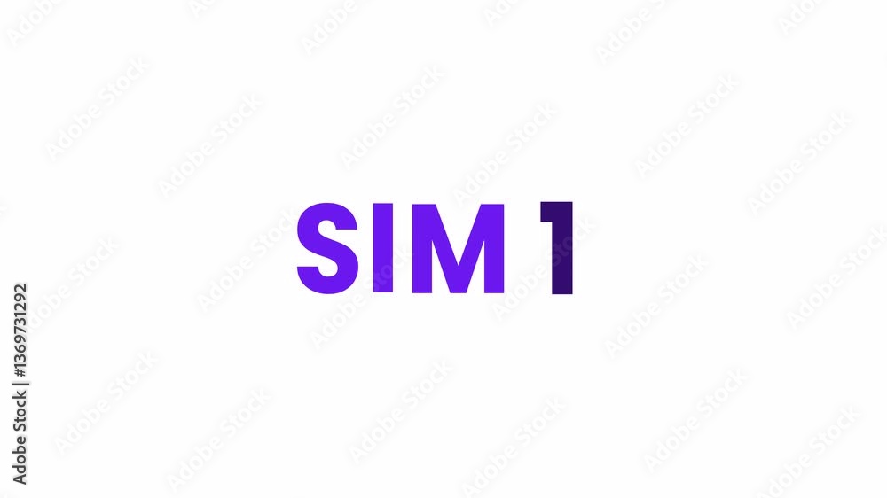 SIM 1 Text Animation. Alpha matte with transparent background 4K resolution. SIM 1 Text Animation. Alpha matte with transparent background 4K resolution.