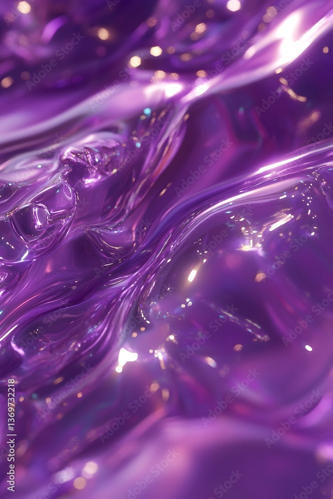 Cosmic Fluid Galaxy Nebula in Shimmering Purple and Silver Cosmic Fluid Galaxy Nebula in Shimmering Purple and Silver