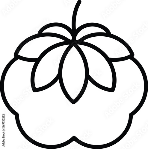 Balsam apples outline icon on white background.