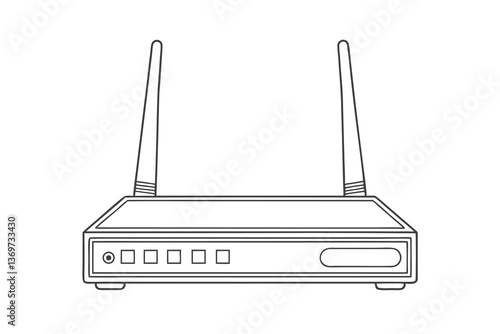 Wireless Router vector art Network Device, Internet Access, Home Wifi