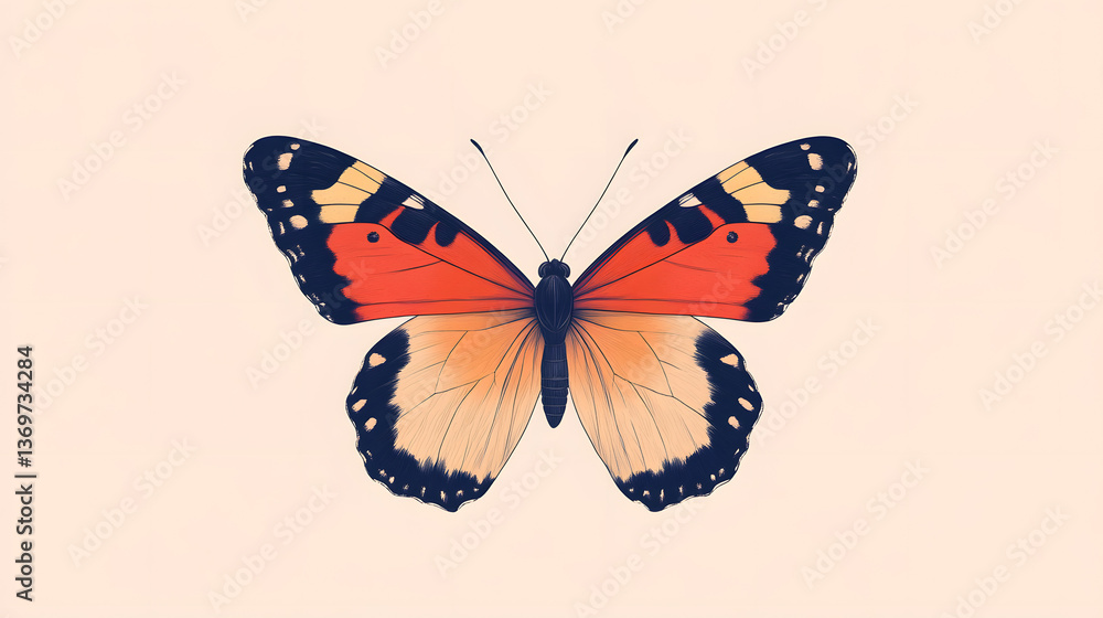 Obraz premium butterfly, insect, nature, wing, animal, beauty, wings, fly, swallowtail, yellow, moth, vector, spring, orange, design, black, summer, butterflies, flying, color, illustration, art, collection, tropic
