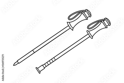 Trekking Poles Hiking, Walking, Outdoor, Adventure, Equipment, Gear, Travel, Sport, Fitness