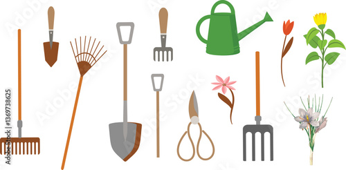 Gardening Equipment's vector file 