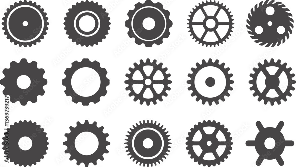 Gear Clipart Silhouette vector file. Gear Clipart Silhouette vector file.