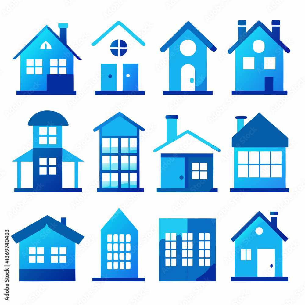 house icons set house icons set