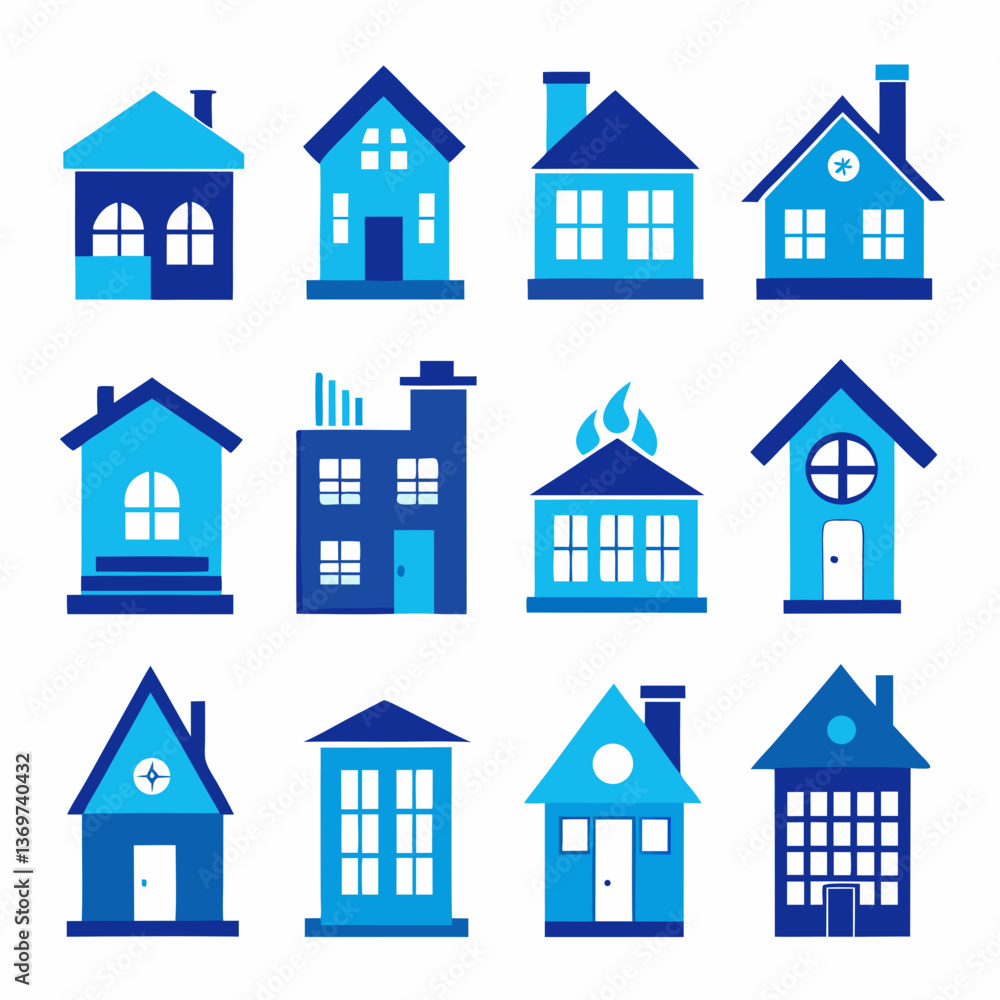 Fototapeta premium house icons set