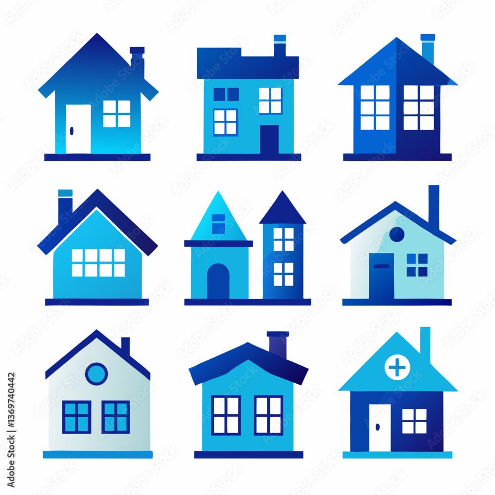 Fototapeta premium house icons set