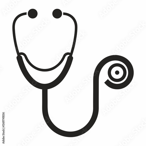 stethoscope on white background
