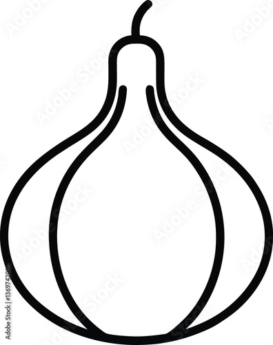 calabash outline icon on white background.