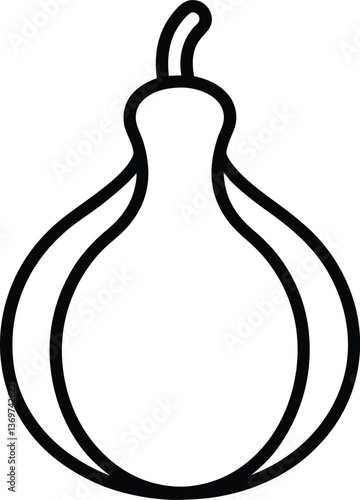 calabash outline icon on white background.