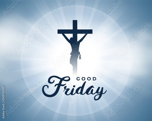 elegant good friday blessing background with light effect