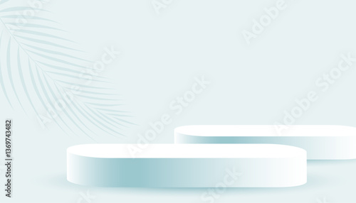 modern 3d empty pedestal stage background for object showcase