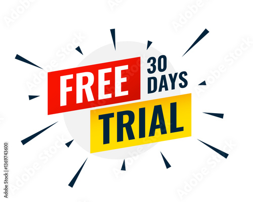 30 days or a month free trial background in modern style